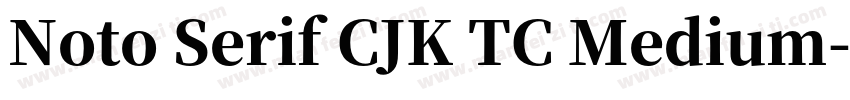 Noto Serif CJK TC Medium字体转换